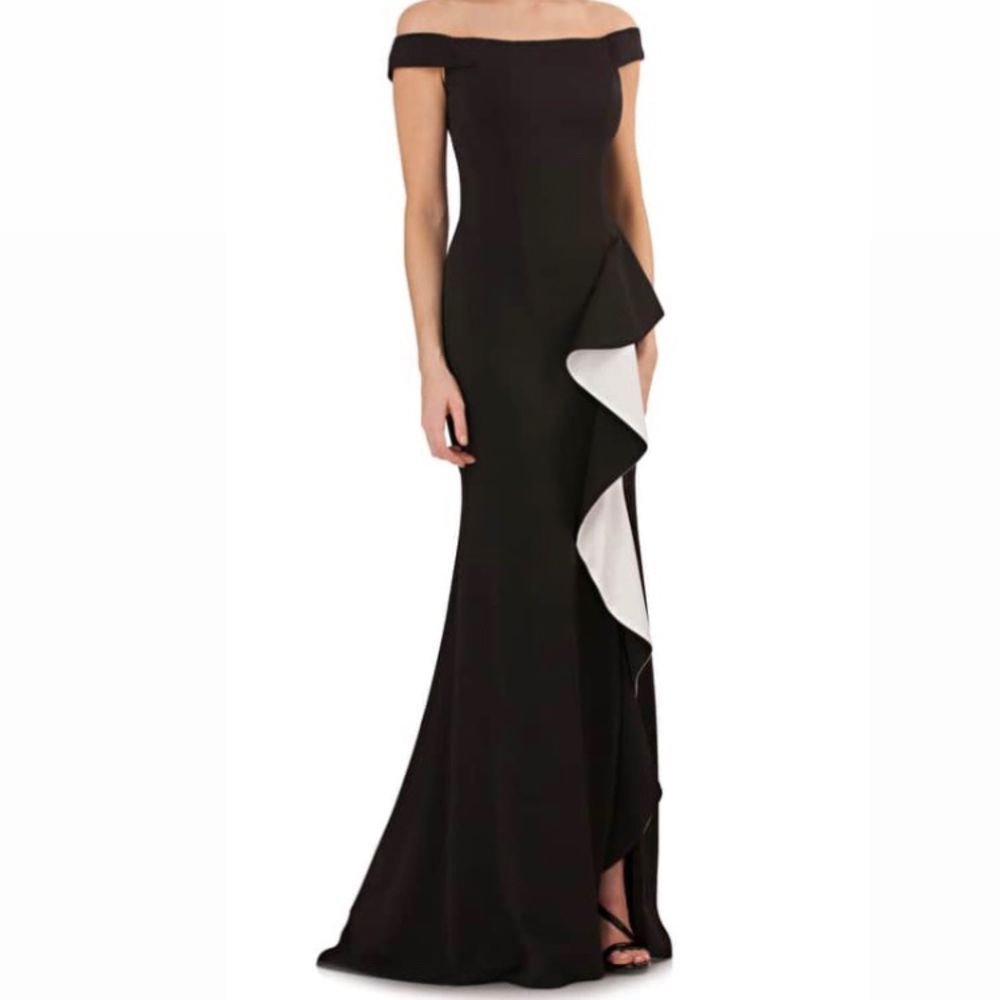 Carmen Marc Valvo Infusion Off-The-Shoulder Gown
